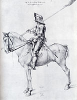 Man In Armor On Horseback, 1498, durer