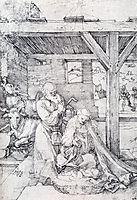 The Nativity: Adoration Of The Christ Child In The Stables with The Virgin And Saint Joseph, 1514, durer