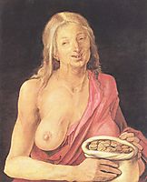 Old with purse , 1507, durer