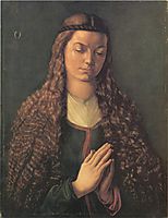 The open Fürlegerin with hair , 1497, durer