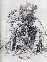 Orpheus Slain By Bacchantes, With A Boy Running Away, 1494, durer
