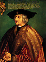 Portrait of Emperor Maximillian I, 1519, durer