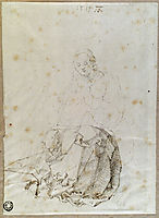 Sitting Mary with child, c.1514, durer