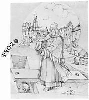 Sixtus Tucher in open grave, durer