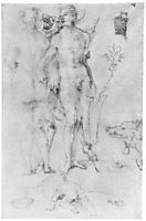 Study Journal, naked couple and the Devil, durer