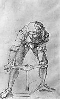 Study of a man with a Drill , durer