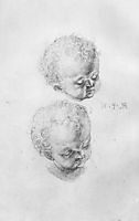 Study sheets with children-s heads, durer