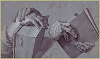 Two Hands Holding A Pair Of Books, durer