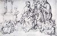 The Virgin With Two Angels And Four Saints, 1521, durer
