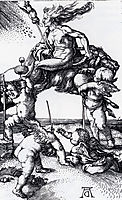 Witch Riding Backwards On A Goat, 1500, durer