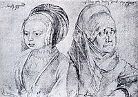 A Young Girl Of Cologne And Durer-s Wife, 1520, durer