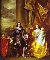 Charles I and Queen Henrietta Maria with Charles, Prince of Wales and Princess Mary, 1632, dyck
