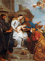 Maria and child and Saints, dyck