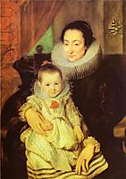 Marie Clarisse, Wife of Jan Woverius, with Their Child, dyck