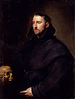 Portrait Of A Monk Of The Benedictine Order, Holding A Skull, 16, dyck