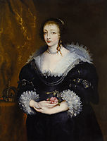 Portrait of Queen Henrietta Maria, 16, dyck