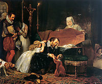 Rubens mourning his wife, dyck