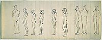 Nine studies of a figure, eakins