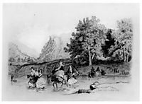 Peasants Crossing a Stream, 1858, eakins