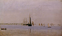 Ships and Sailboats on the Delaware , 1874, eakins