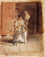 Spinning, 1881, eakins