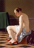 Nude Woman Putting On Her Slippers, eckersberg