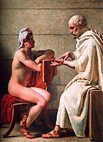 Socrates and Alcibiades, 1816, eckersberg