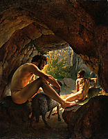 Ulysses Fleeing The Cave Of Polyphemus, eckersberg