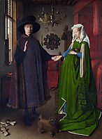 The Arnolfini Wedding. The Portrait of Giovanni Arnolfini and his Wife Giovanna Cenami (The Arnolfini Marriage) , 1434, eyck