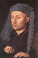Portrait of a Goldsmith, Man with Ring, 1430, eyck