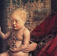 The Virgin of the Chancellor Rolin (detail) , 1436, eyck