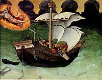 Quaratesi Altarpiece, St.Nicholas saves a storm tossed ship, 1425, fabriano