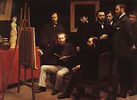 An Atelier in the Batignolles, 1870, fantinlatour