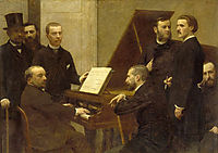Around the piano, 1885, fantinlatour