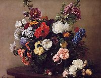 Bouquet of Diverse Flowers, 1881, fantinlatour