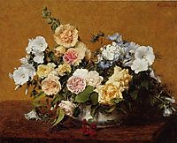 Bouquet of Roses and Other Flowers, 1889, fantinlatour