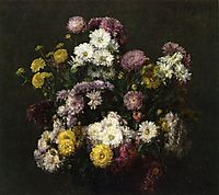 Flowers, Chrysanthemums, 1876, fantinlatour