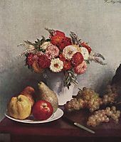 Flowers and Fruit, 1865, fantinlatour