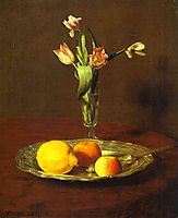 Lemons, Apples and Tulips, 1865, fantinlatour