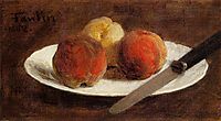 Plate of Peaches, 1862, fantinlatour