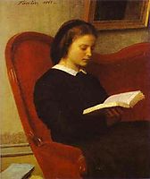 The Reader (Marie Fantin Latour, the Artist-s Sister), 1861, fantinlatour