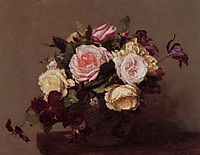 Roses and Clematis, 1883, fantinlatour