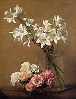 Roses and Lilies, 1888, fantinlatour
