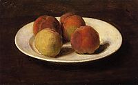Still Life of Four Peaches, 1862, fantinlatour