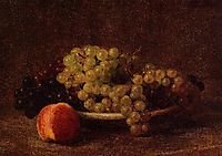 Still Life with Grapes and a Peach, 1895, fantinlatour