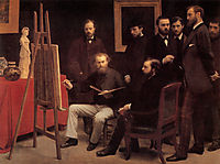 A Studio in the Batignolles, 1870, fantinlatour