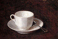 White Cup And Saucer, 1864, fantinlatour