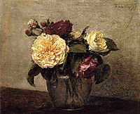 Yellow and Red Roses, 1879, fantinlatour