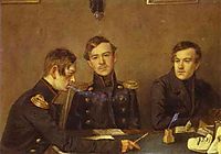 Andrey, Grigoriy and Alexander Druzhinin, c.1840, fedotov