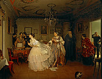 The Major-s Marriage Proposal , 1851, fedotov